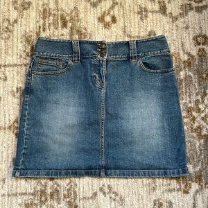 LOFT denim mini skirt